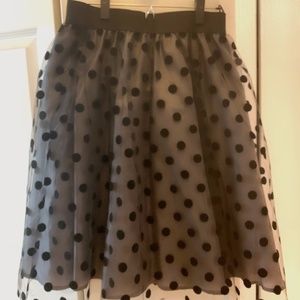 Polkadot swing skirt